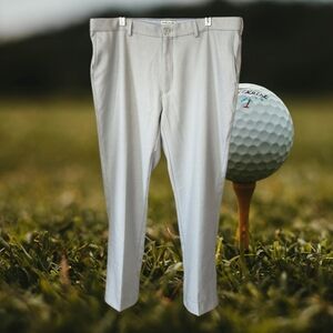 Peter Millar Golf Pants. Light Gray Silver Colored. Size 38x28